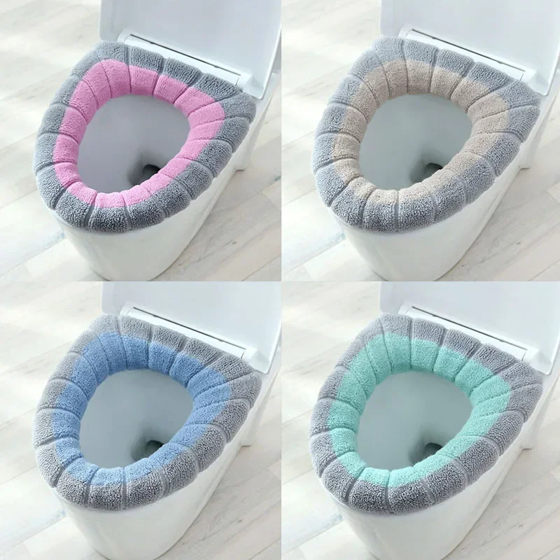 Home Bathroom Mats - Housse de siège de toilette tricotée