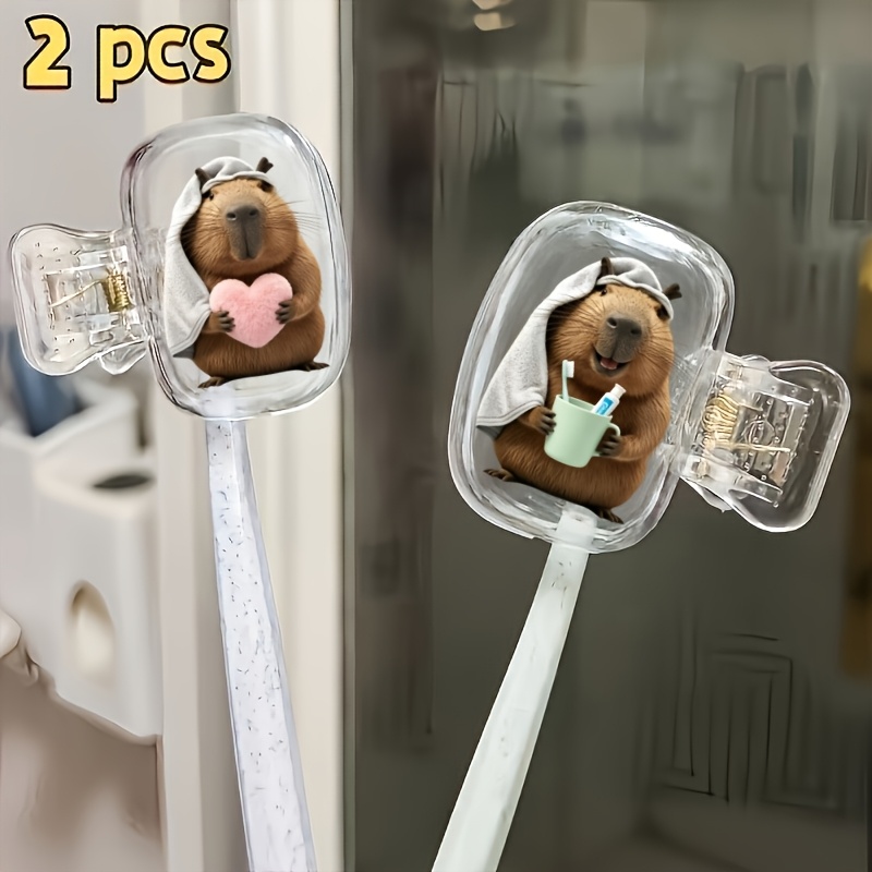 Home Essentials Bathroom Accessories - 2 pièces Capybara tenant un cœur