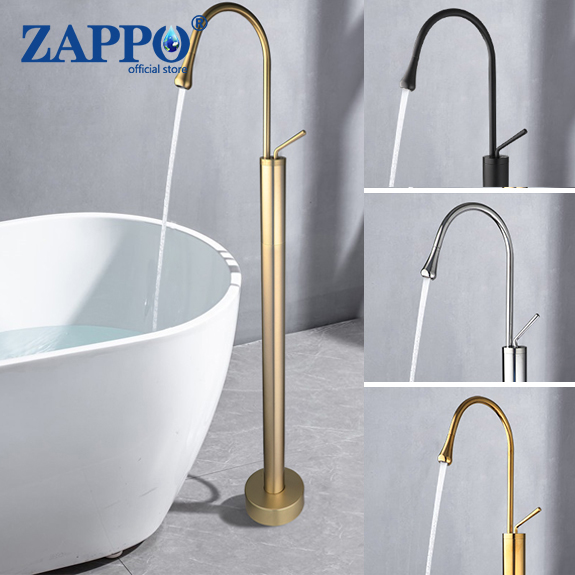 Home Bathroom Faucets - ZAPPO Robinet de baignoire autoportant à