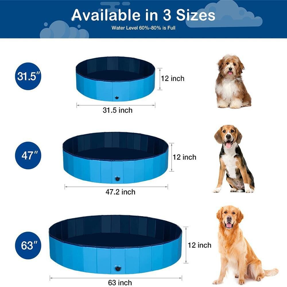 Home Bathroom Mats - Piscine pliable pour chien, grande piscine