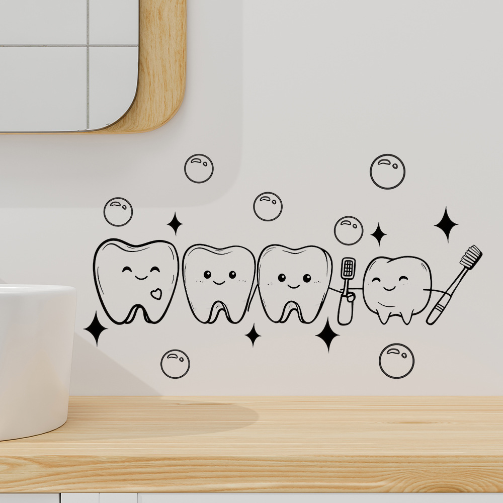 Home Bathroom Wash Basin - Autocollant mural en PVC avec motif