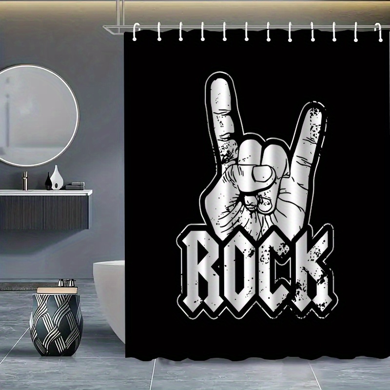 Shower Curtain Liner - Rideau de douche Rock On Music