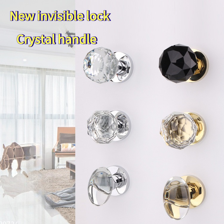 Home Hardware Bathroom Accessories - Serrure sphérique en verre cristal, serrures