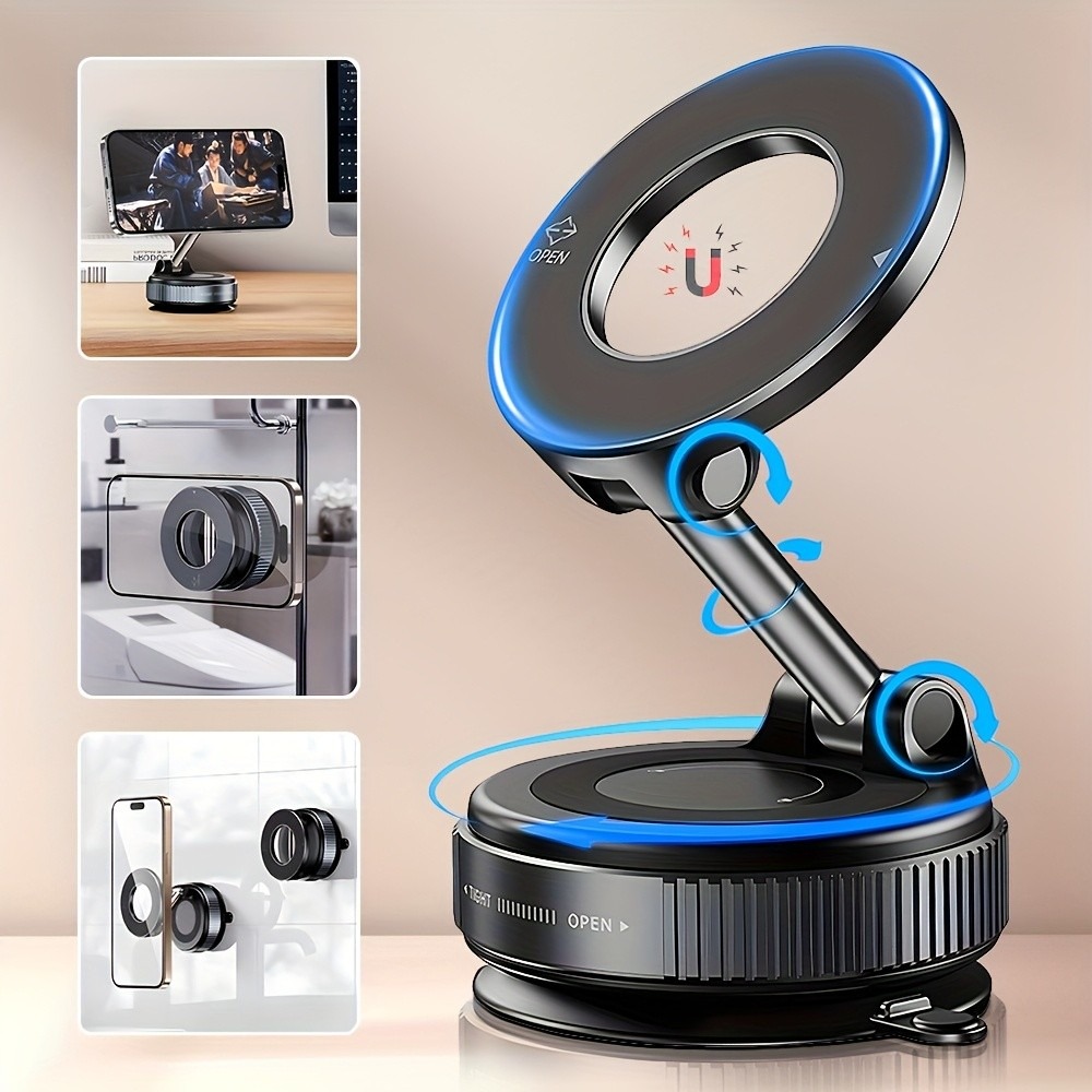 Home One Bathroom Accessories - Support de téléphone magnétique à ventouse,