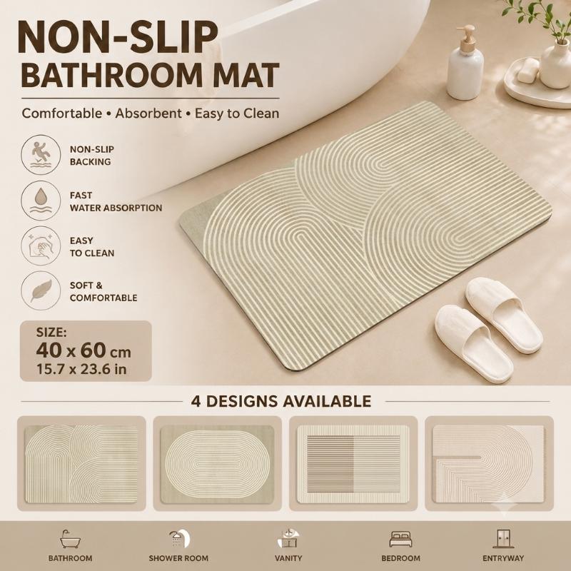 Home Bathroom Mats - Tapis de bain en diatomite à