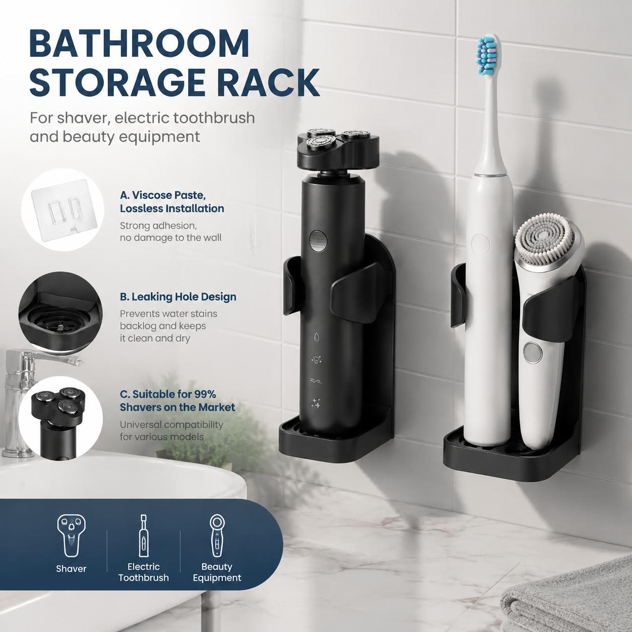 Support mural auto-adhésif éta - Home Essentials Bathroom Accessories avis et prix