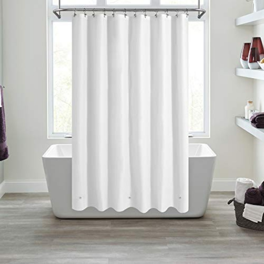 Rideau de Douche Blanc avec 3  - Shower Curtain Liner avis et prix