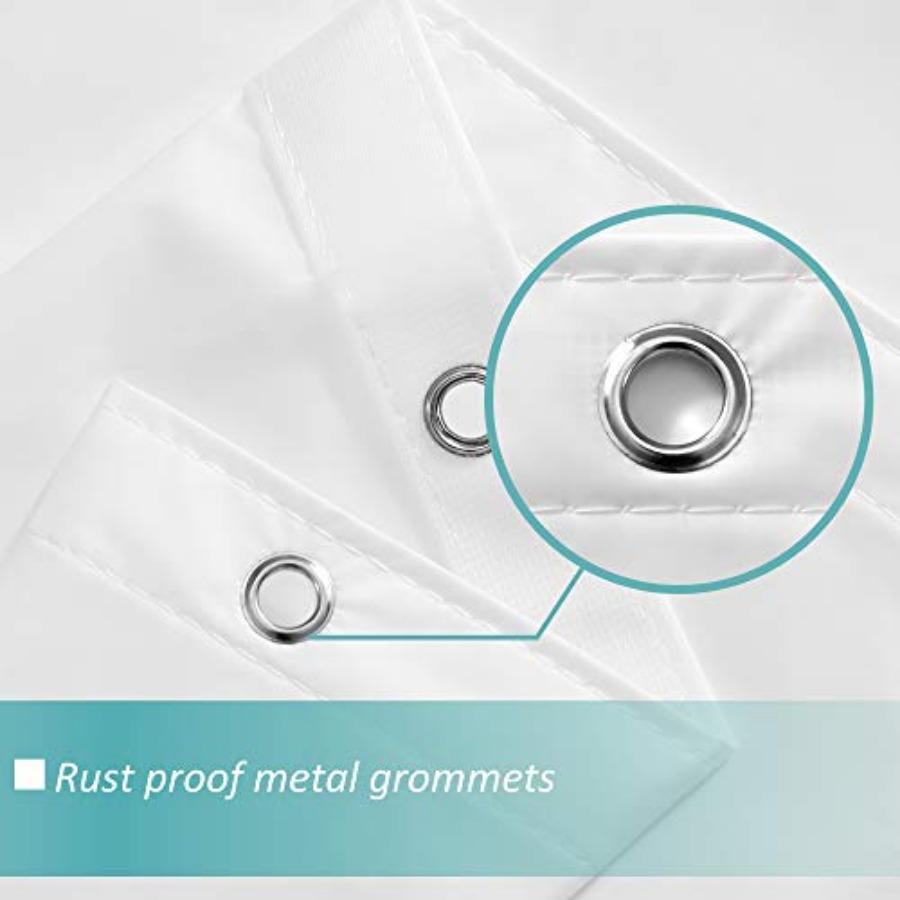 Rideau de Douche Blanc avec 3  - Shower Curtain Liner avis et prix