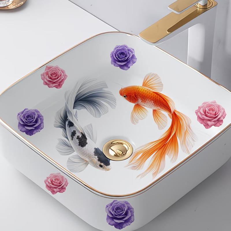 Nouvel autocollant mural flora - Home Bathroom Wash Basin avis et prix