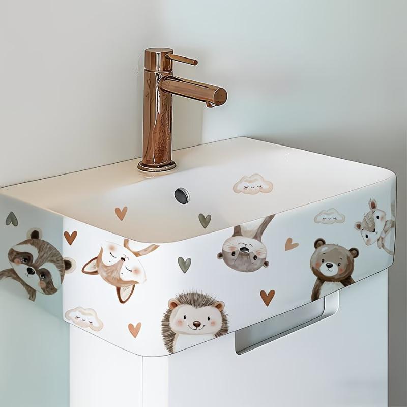 Nouvel autocollant mural flora - Home Bathroom Wash Basin avis et prix
