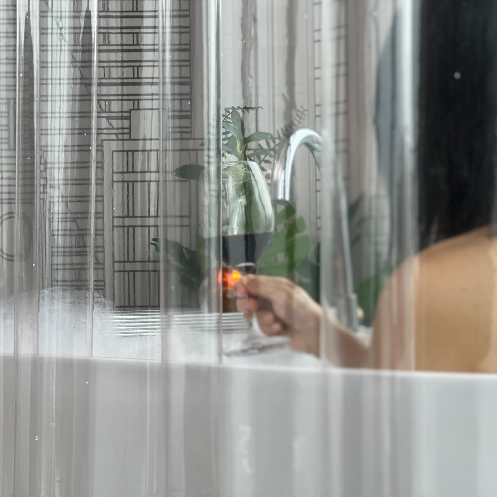 Rideaux de douche transparents - Shower Curtain Liner avis et prix