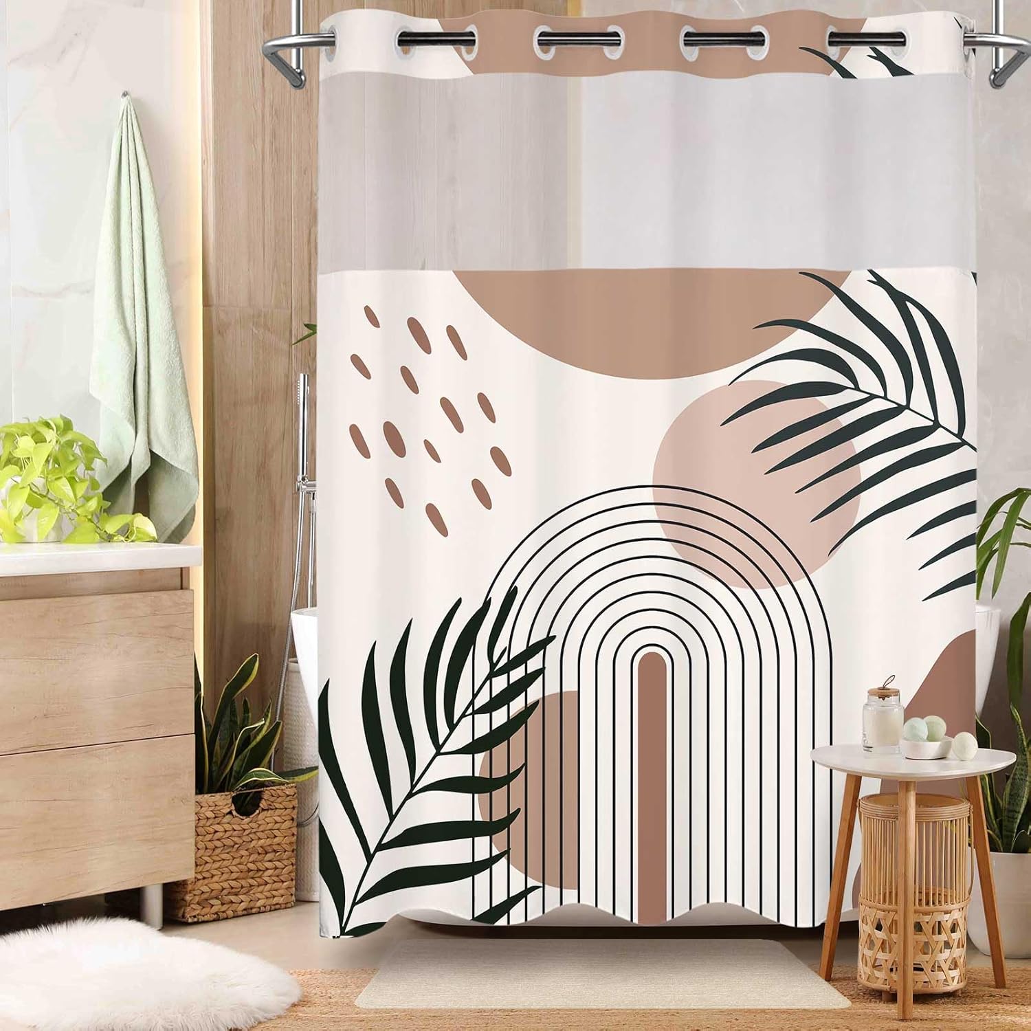 Rideau de douche sans crochet  - Shower Curtain Liner avis et prix