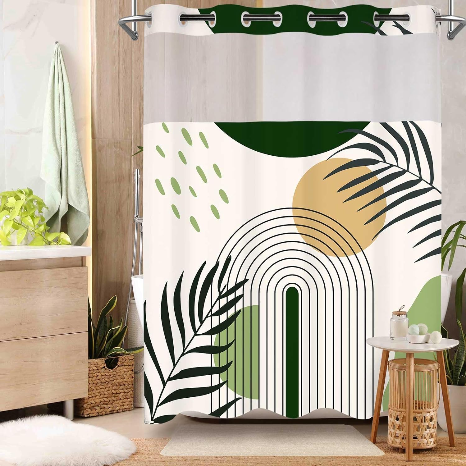Rideau de douche sans crochet  - Shower Curtain Liner avis et prix