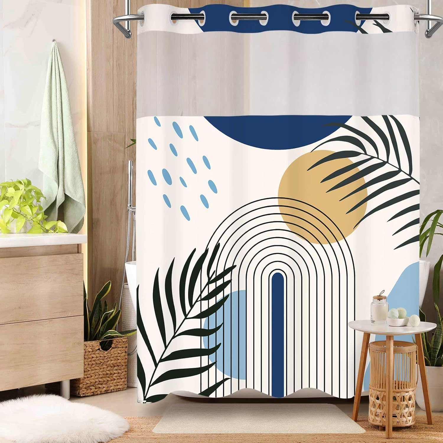 Rideau de douche sans crochet  - Shower Curtain Liner avis et prix