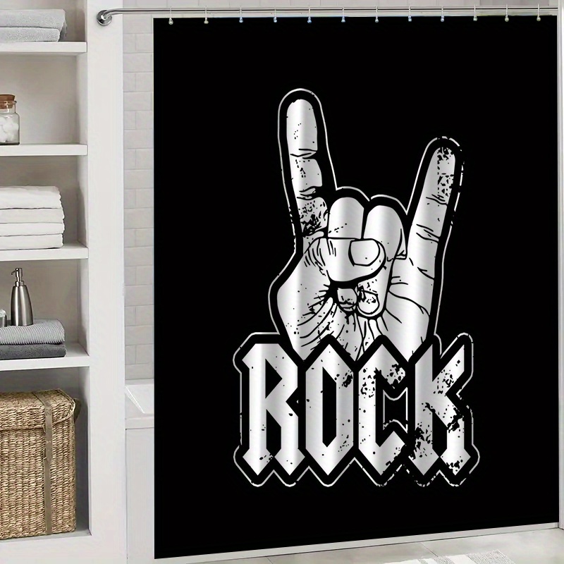 Rideau de douche Rock On Music - Shower Curtain Liner avis et prix