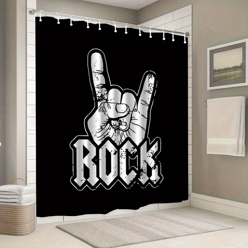 Rideau de douche Rock On Music - Shower Curtain Liner avis et prix