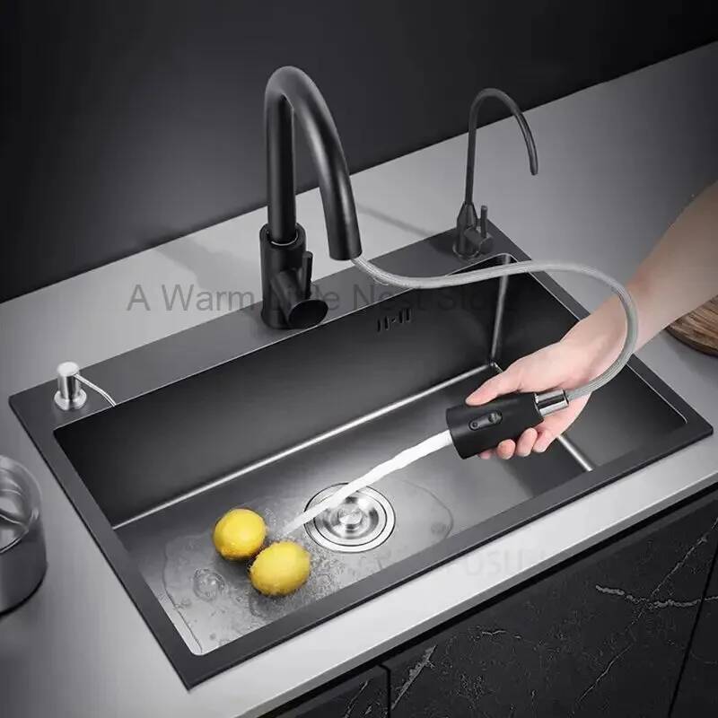 Évier de cuisine noir Nano en  - Home One Bathroom Accessories avis et prix